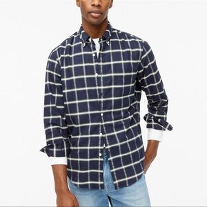 J.Crew Factory Tattersall Slim Flex Oxford Shirt Size XL Style AD163